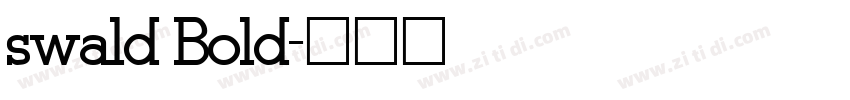 swald Bold字体转换